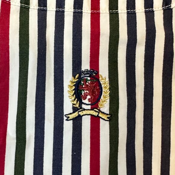 Vintage Tommy Hilfiger Shirt Mens XL‎ Striped Long Sleeve Button Down w/Pocket - Picture 5 of 9